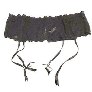 Cacique Black Lace Garter Belt Size 26/28